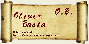 Oliver Basta vizit kartica